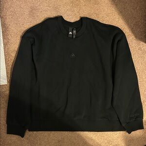 Adidas black crewneck crop Sweatshirt L